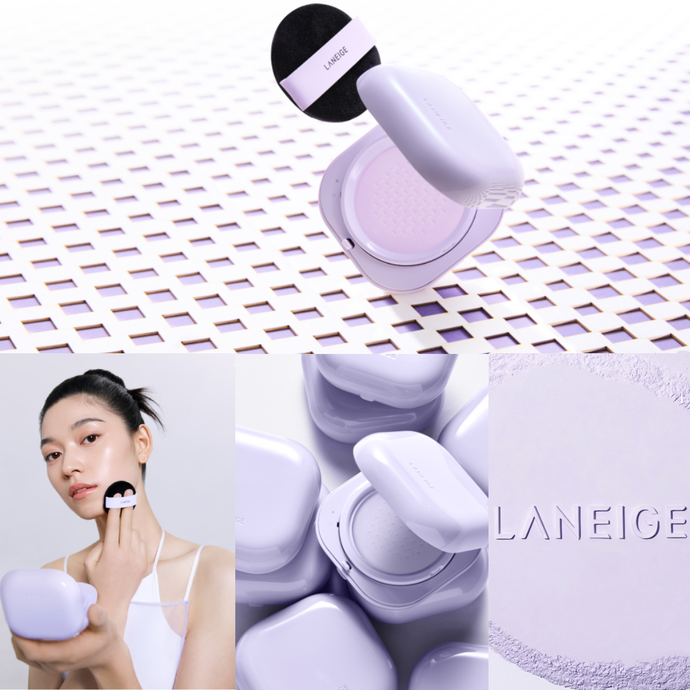 LANEIGE蘭芝推出全新限量 #紫霧蜜粉「柔霧校色持妝氣墊蜜粉」