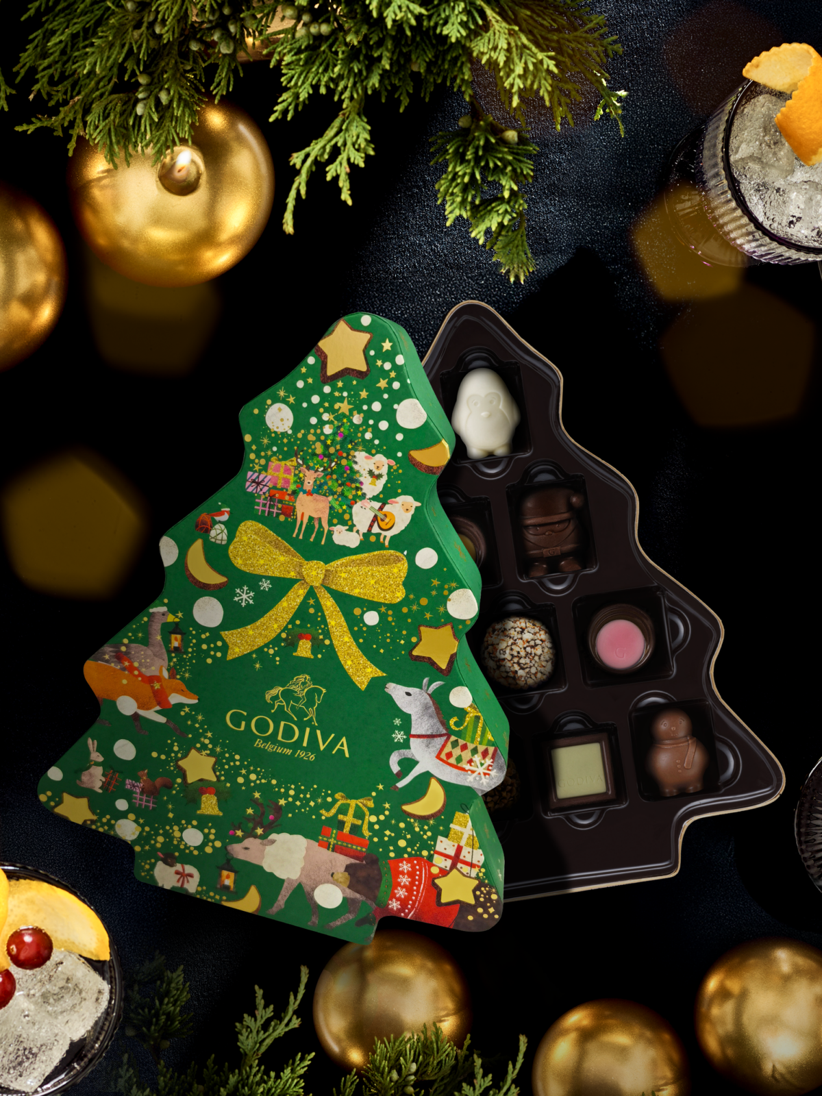GODIVA 2024 聖誕樹巧克力禮盒10入