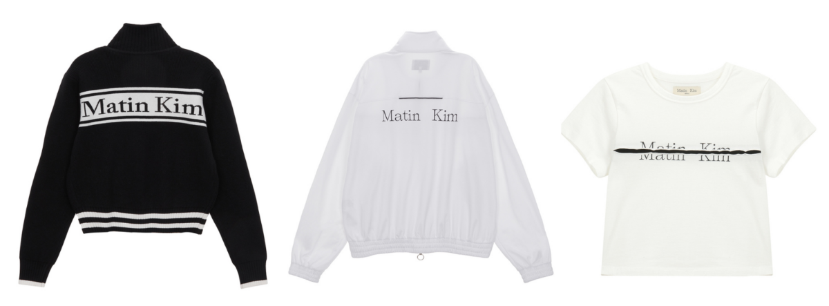Matin Kim Logo 針織外套（潤娥同款）、衝風衣長版外套、切線短版 T-shirt（Ningning 同款）