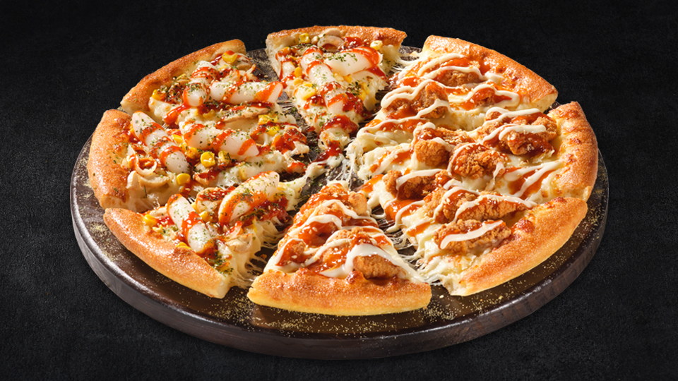 達美樂X起家雞「韓風半半披薩」外帶半價優惠380元