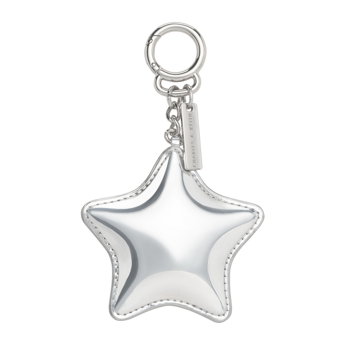 CHARLES & KEITH 星星鏡子吊飾 - 銀色，NT$490