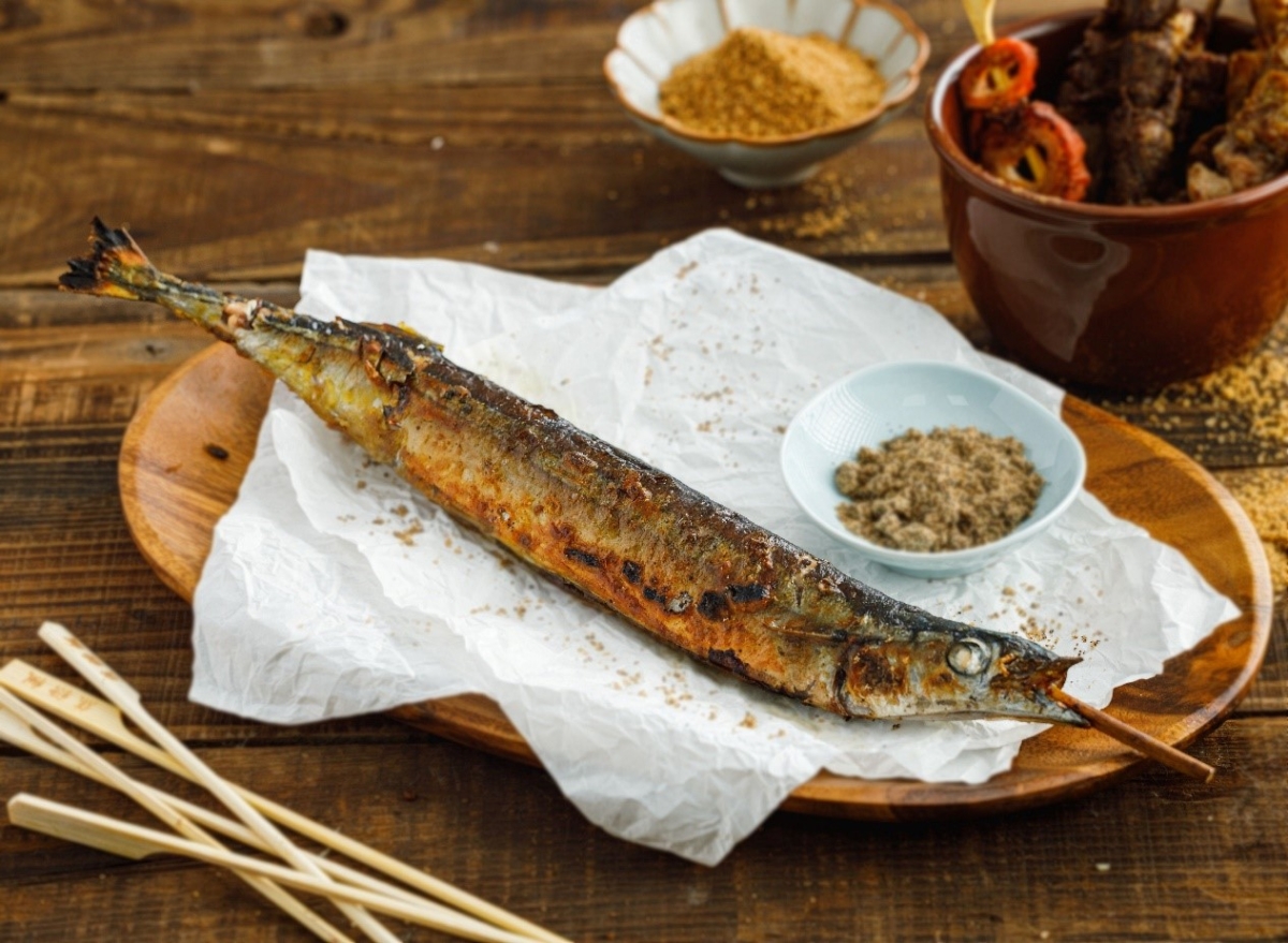 焦糖楓秋刀魚串鮮美嫩口。
