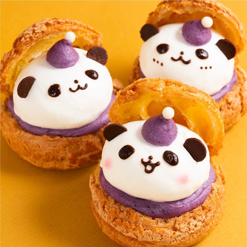 椿屋珈琲「沖繩縣產 CHURA戀紅紫薯熊貓泡芙」宛如華麗升級版。