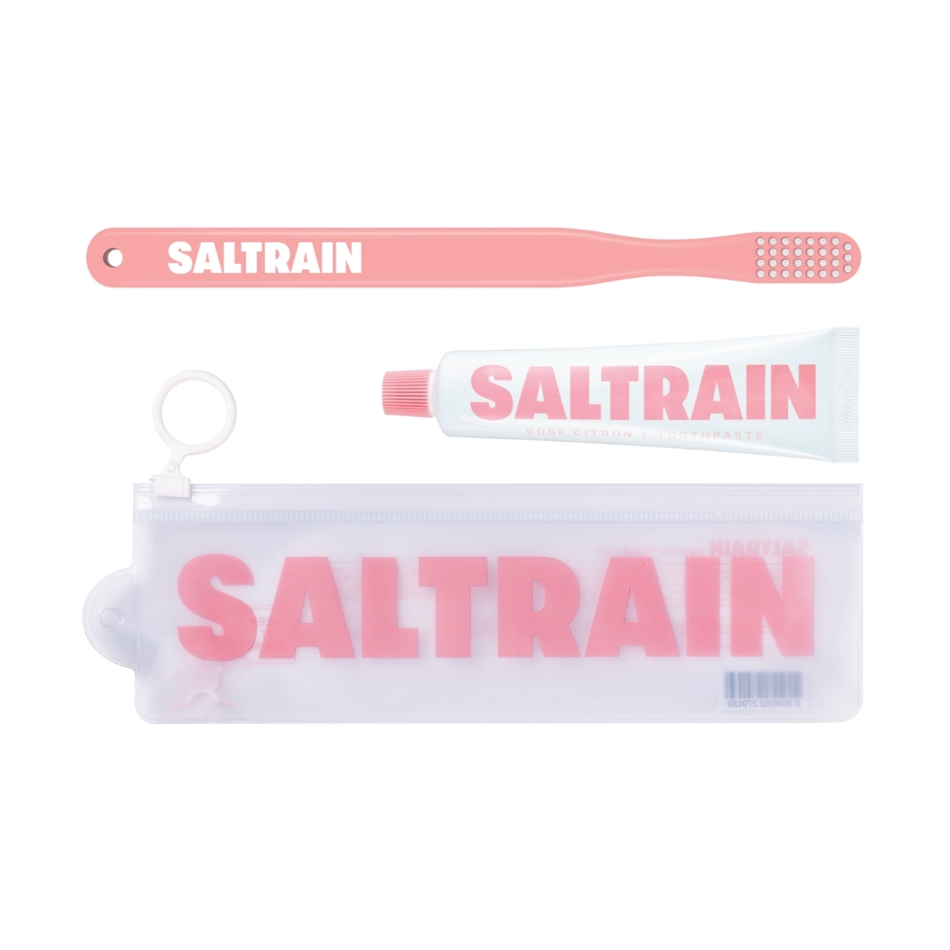 SALTRAIN 清恬香檸牙膏牙刷旅行組- 粉 (30g),NT$200