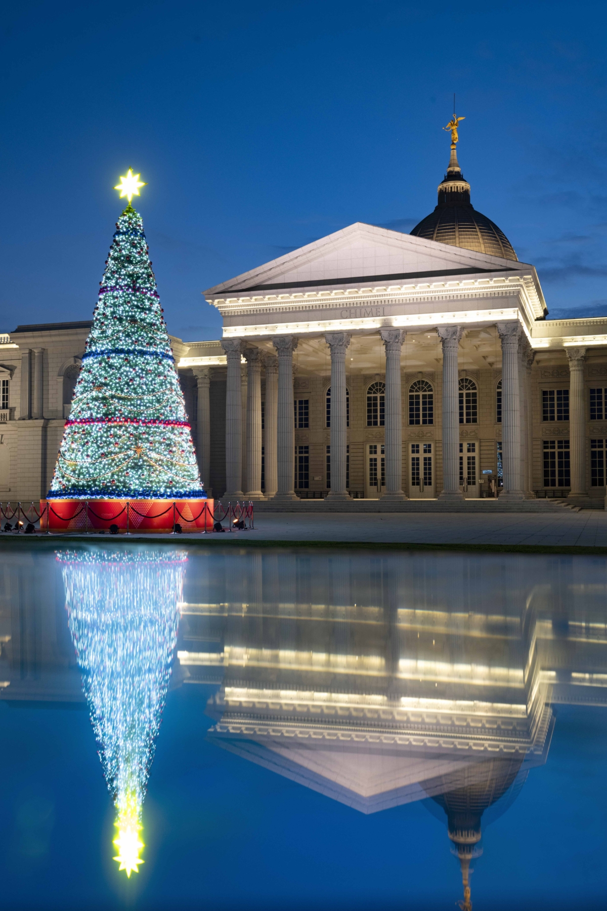 奇美博物館「幸福聖誕樹」夜景