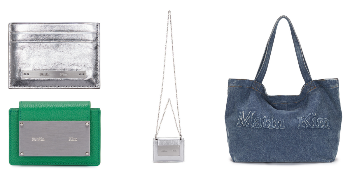 Matin Kim 卡片夾、經典鐵牌短夾、經典鐵牌鏈包、牛仔水洗托特包