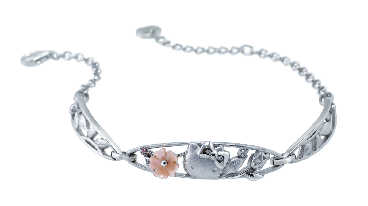 遠百板橋中山甜蜜約定925銀Kitty手環。