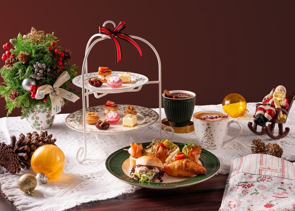 台北新板希爾頓酒店「希願鎏金」聖誕限定下午茶饗宴陪伴大家迎接聖誕佳節。