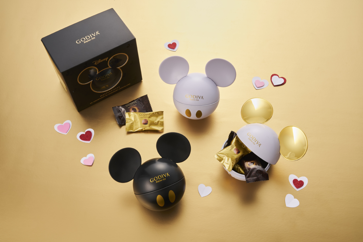 GODIVA 經典米奇造型盒,包括5顆Masterpieces獨立包裝巧克力