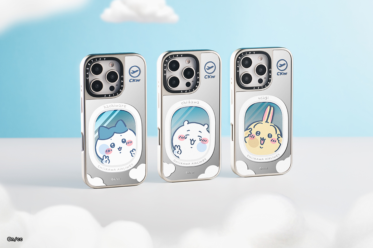  吉伊卡哇 x CASETiFY 限定系列推出「飛機窗手機殼」，生動描繪角色們坐在飛機窗旁欣賞美景的可愛模樣