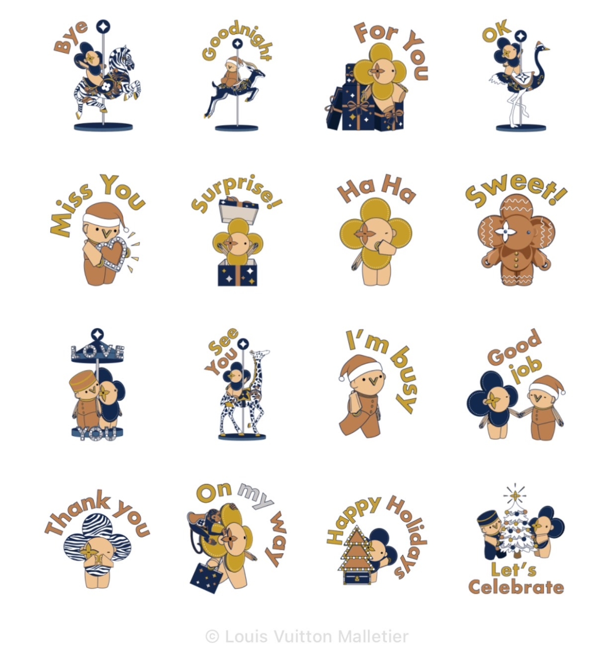 Louis Vuitton 為慶祝台北 SOGO 復興店盛大開幕，特別推出了節日限定 LINE 貼圖