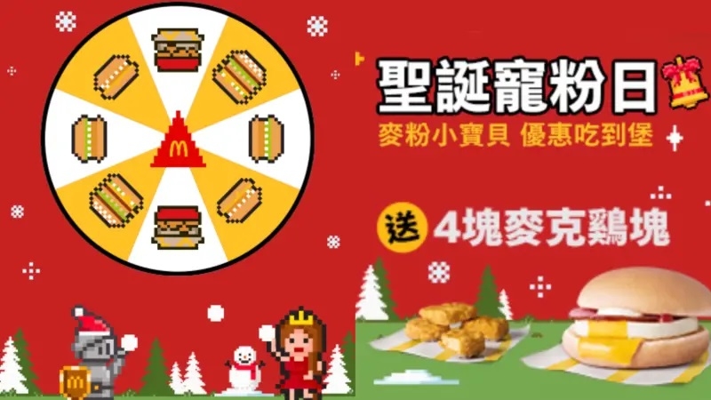 麥當勞一年一度的「聖誕寵粉日」給你超值回饋。