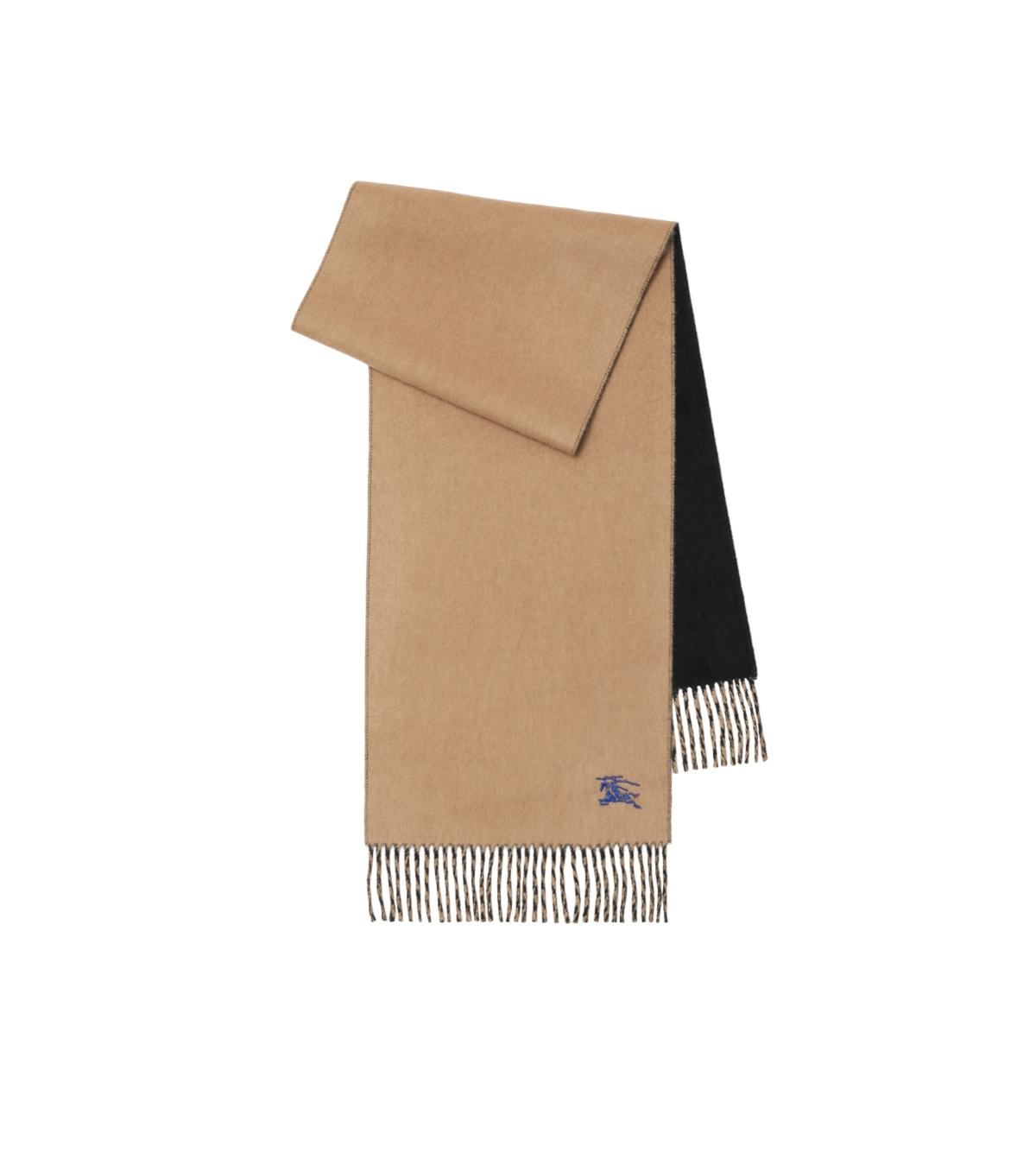 Burberry駝色與黑色雙面兩用喀什米爾圍巾 ,NT$21,900
