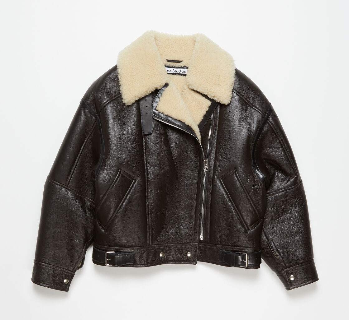 Acne Studios LEATHER SHEARLING JACKET,NT$109,000