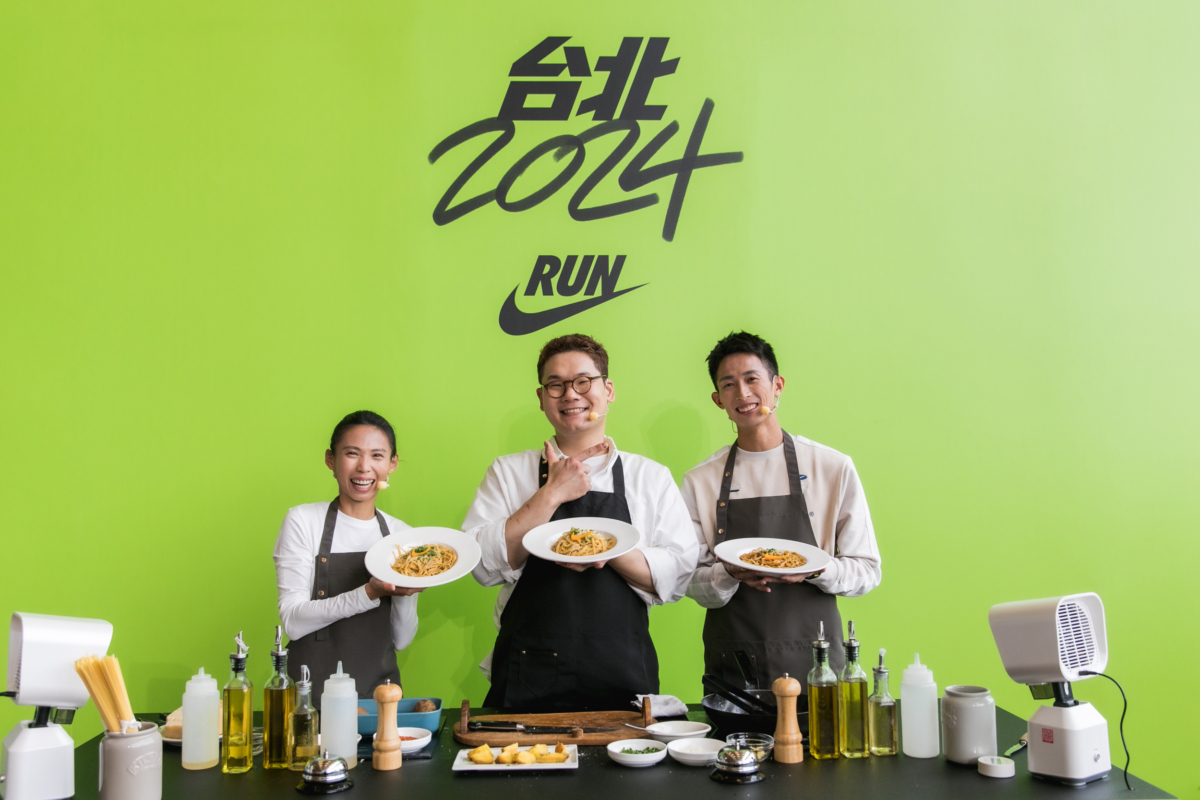 Nike長跑運動員周庭印、曹純玉與韓國主廚金太星 Taesung Kim共同示範跑者專屬菜單