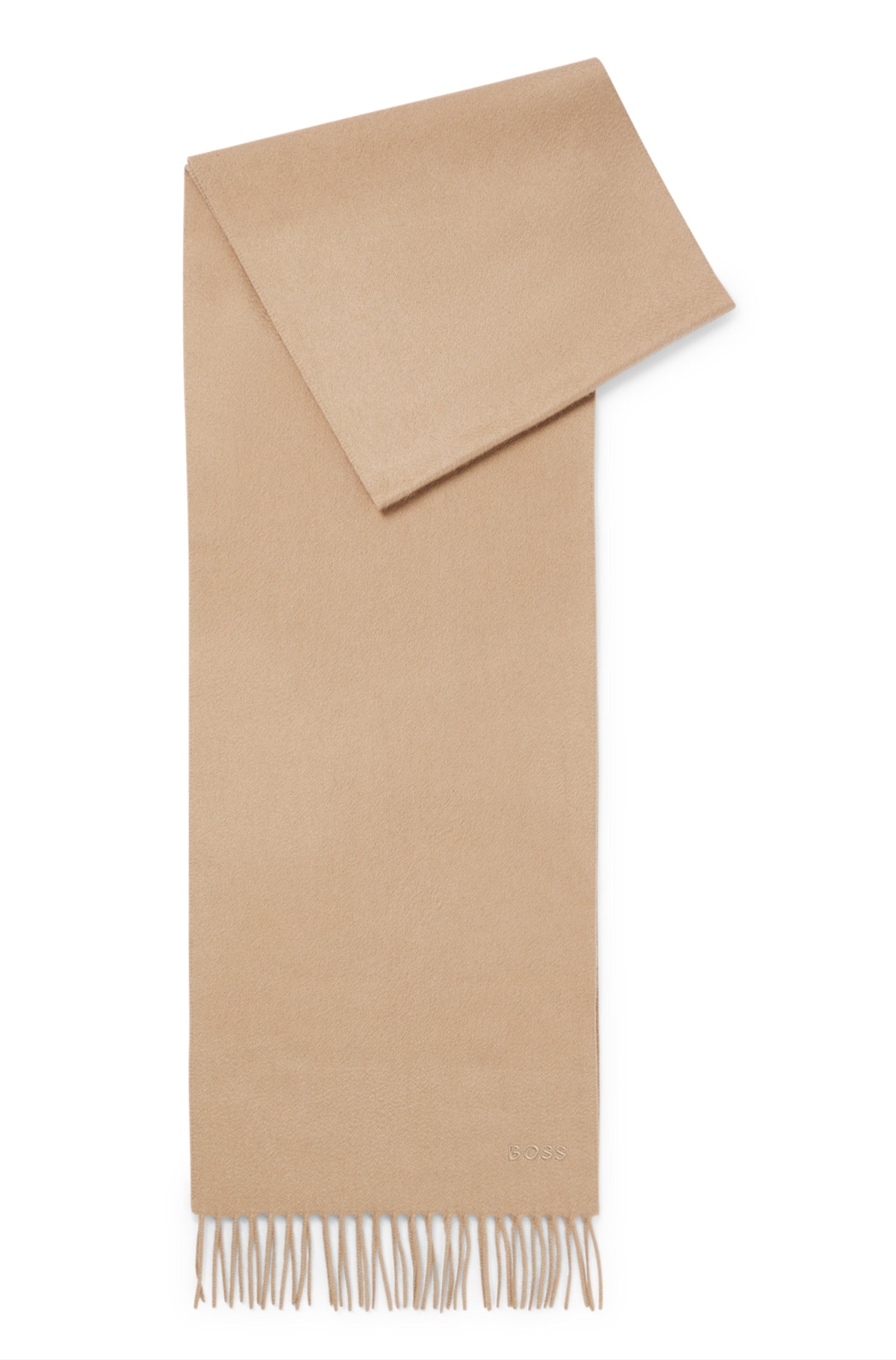 BOSS淺棕色羊毛圍巾_NT$3,500