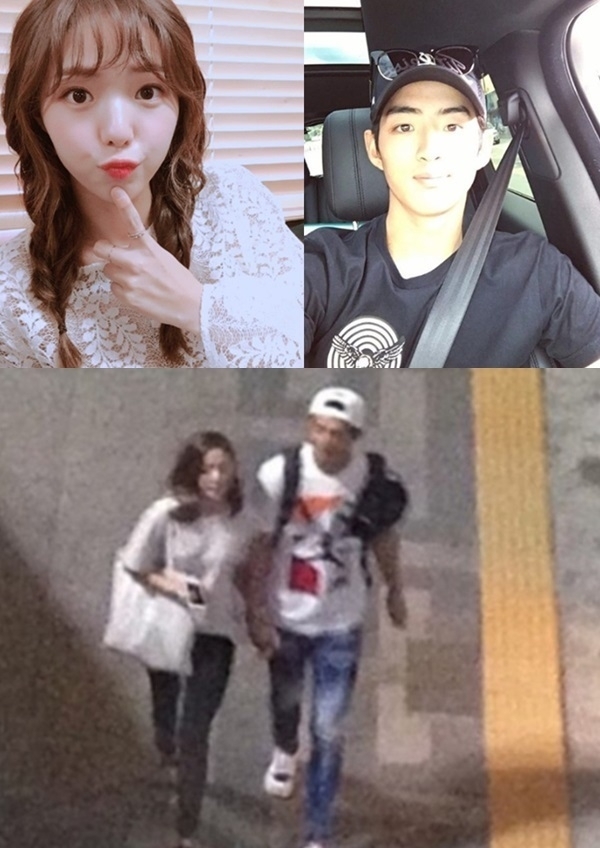 蔡秀彬、具滋昱被拍到街頭約會，2人甚至戴著情侶手機殼。