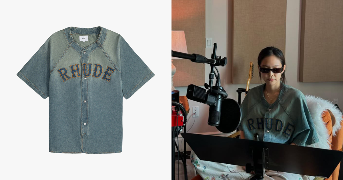 RHUDE BASEBALL DENIM SHIRT
