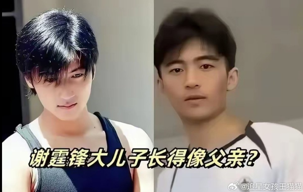 謝霆鋒與大兒子謝振軒Lucas。