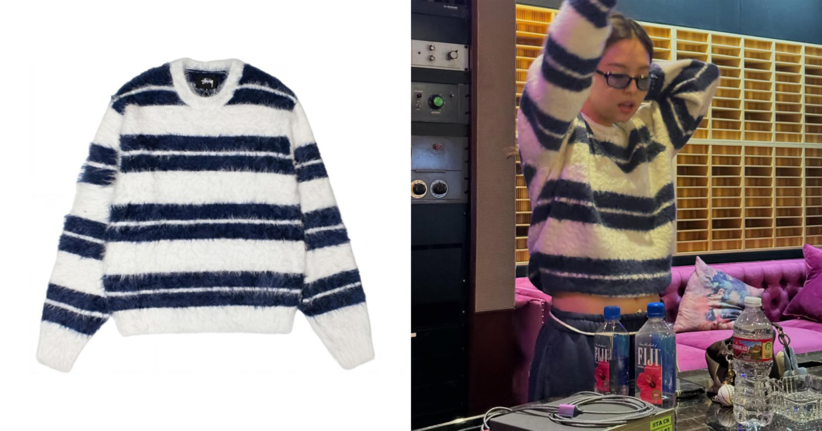 Stussy Hairy Stripe Crew Sweater