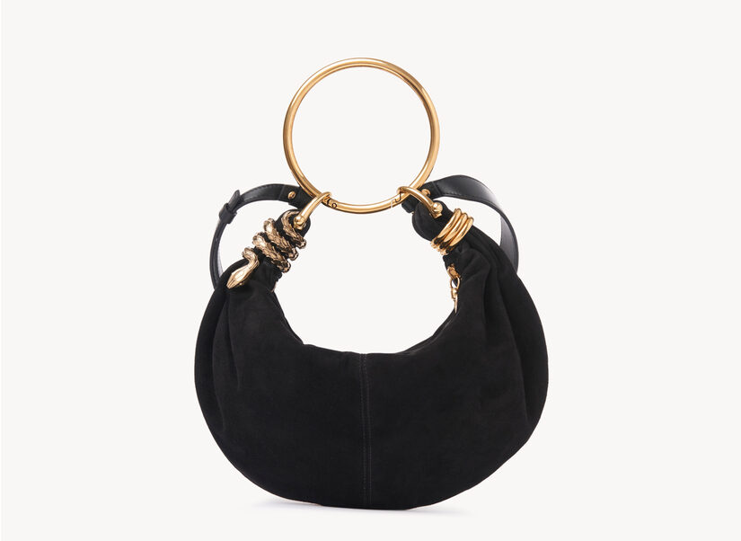 Chloé Bracelet 黑色麂皮蛇型手環包,價錢店洽