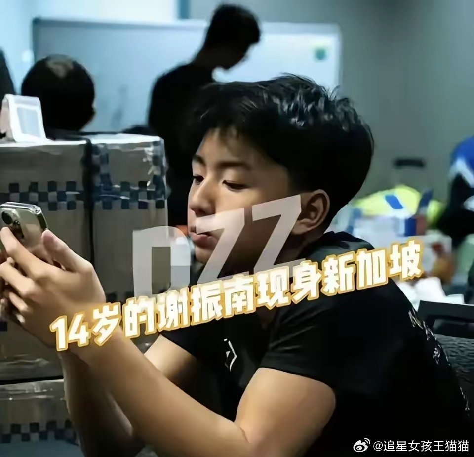 張柏芝二兒子謝振南Quintus年僅14歲就已經長出肌肉。