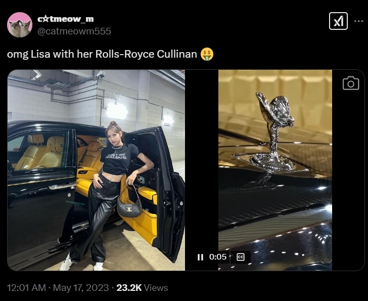 Lisa愛車之一勞斯萊斯Rolls-Royce Cullinan。