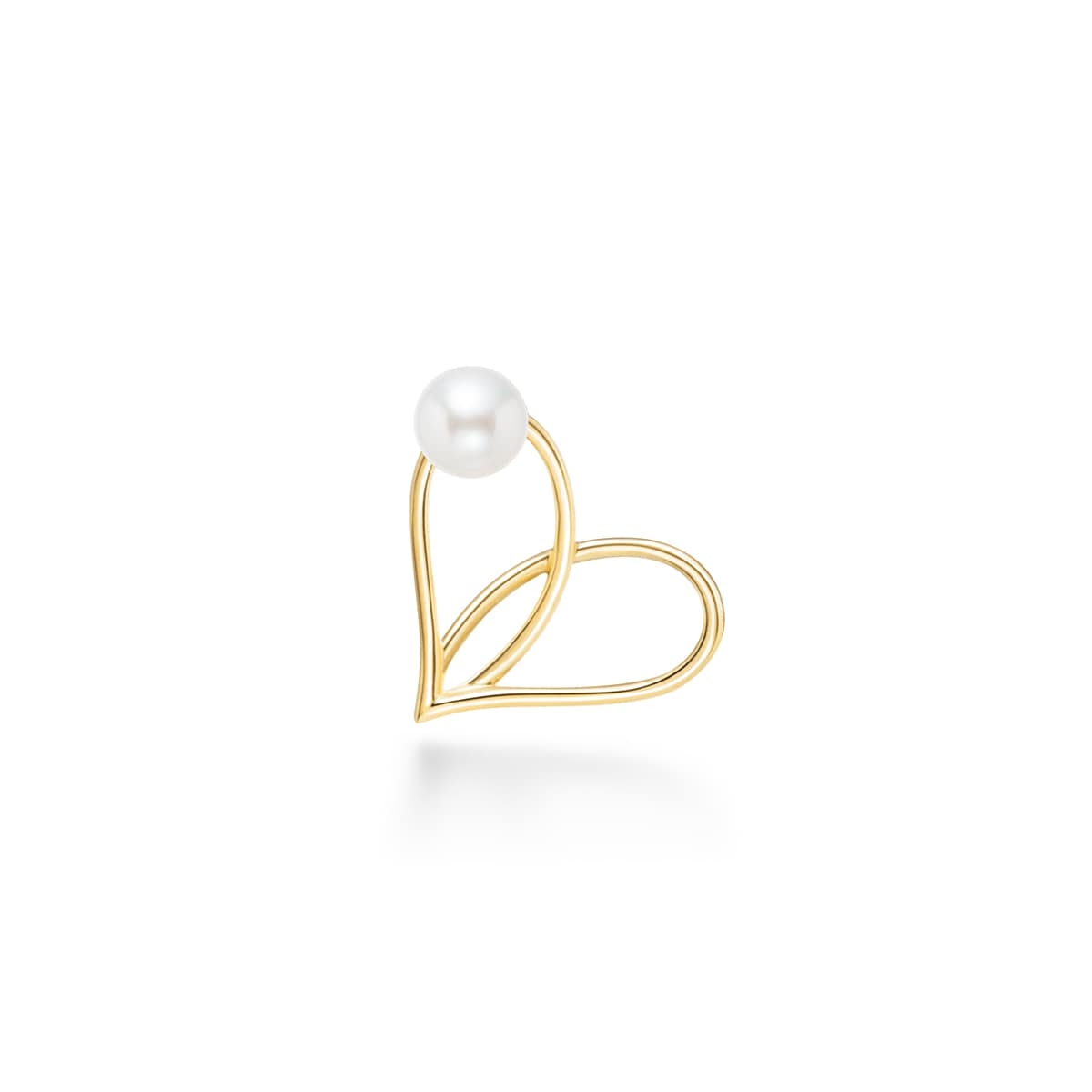 AHKAH fil rouge 18K黃金&阿古屋珍珠耳環 (左耳用)，NT$24,200