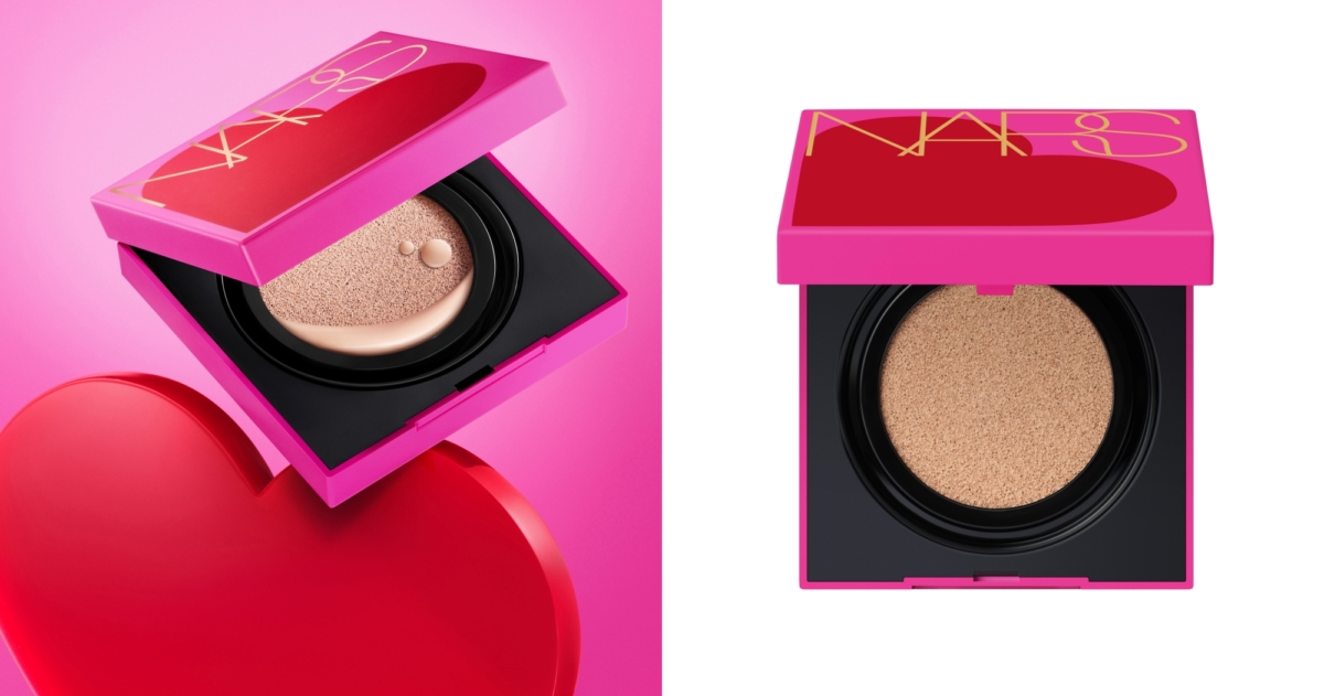 NARS 超持久亮顏氣墊粉餅盒 傾心愛慕限量版，NT$500 / 蕊心，NT$1,400
