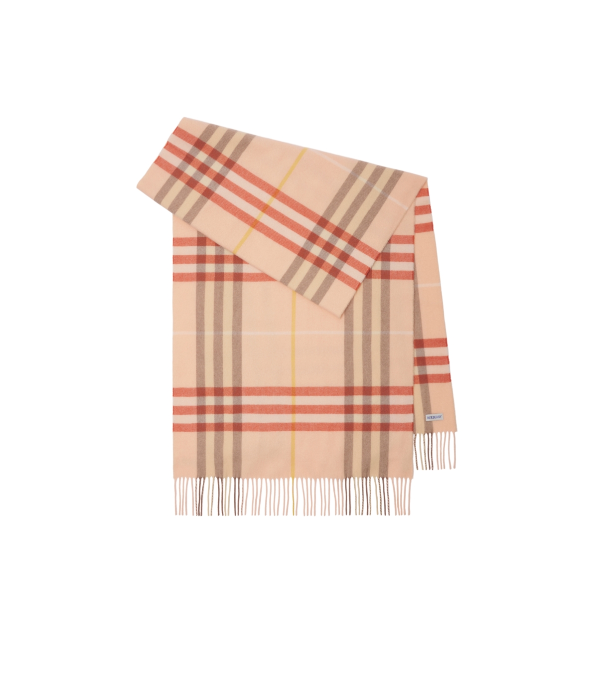 Burberry茶杯色寬版格紋喀什米爾圍巾，NT$25,900