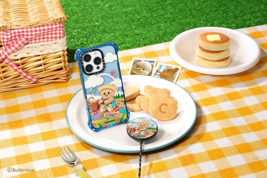CASETiFY 聯名系列融入奶油小熊療癒形象，呈現如暖陽般的奶油黃色烘焙時光