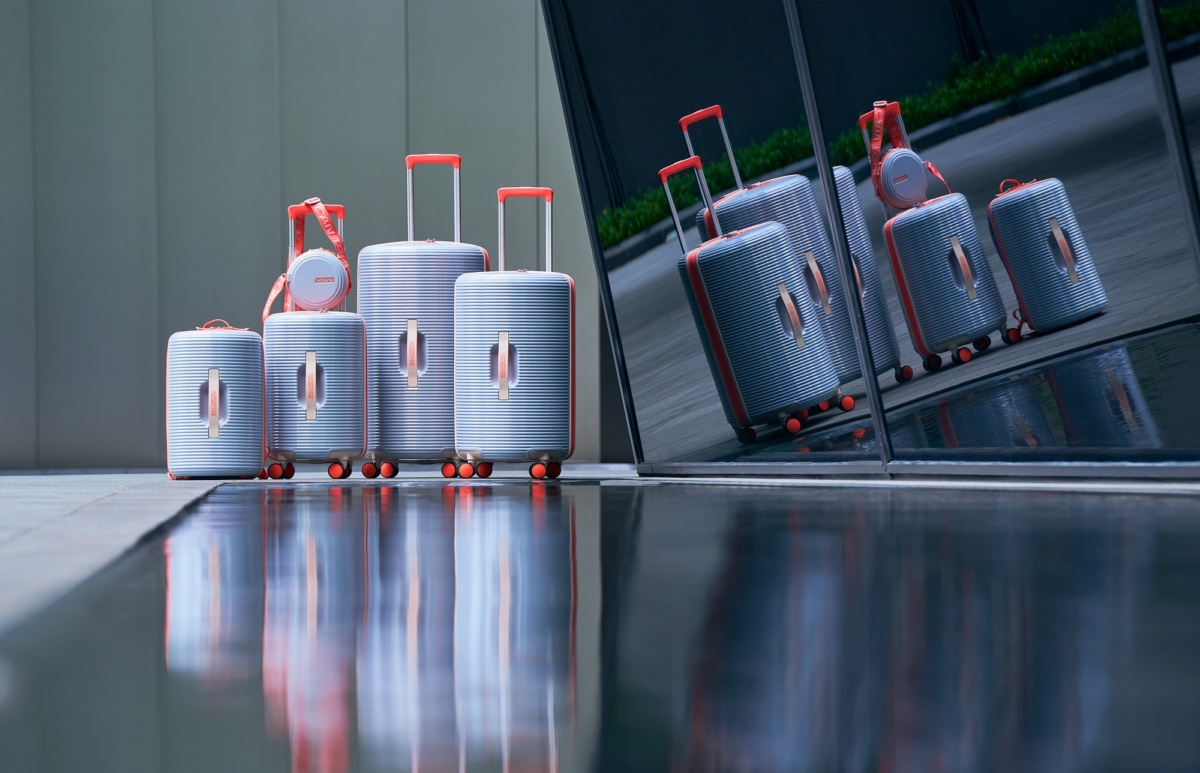 American Tourister「ROLLIO」系列5款時髦單品:行李箱、登機箱、後背包、隨身包、迷你隨身包