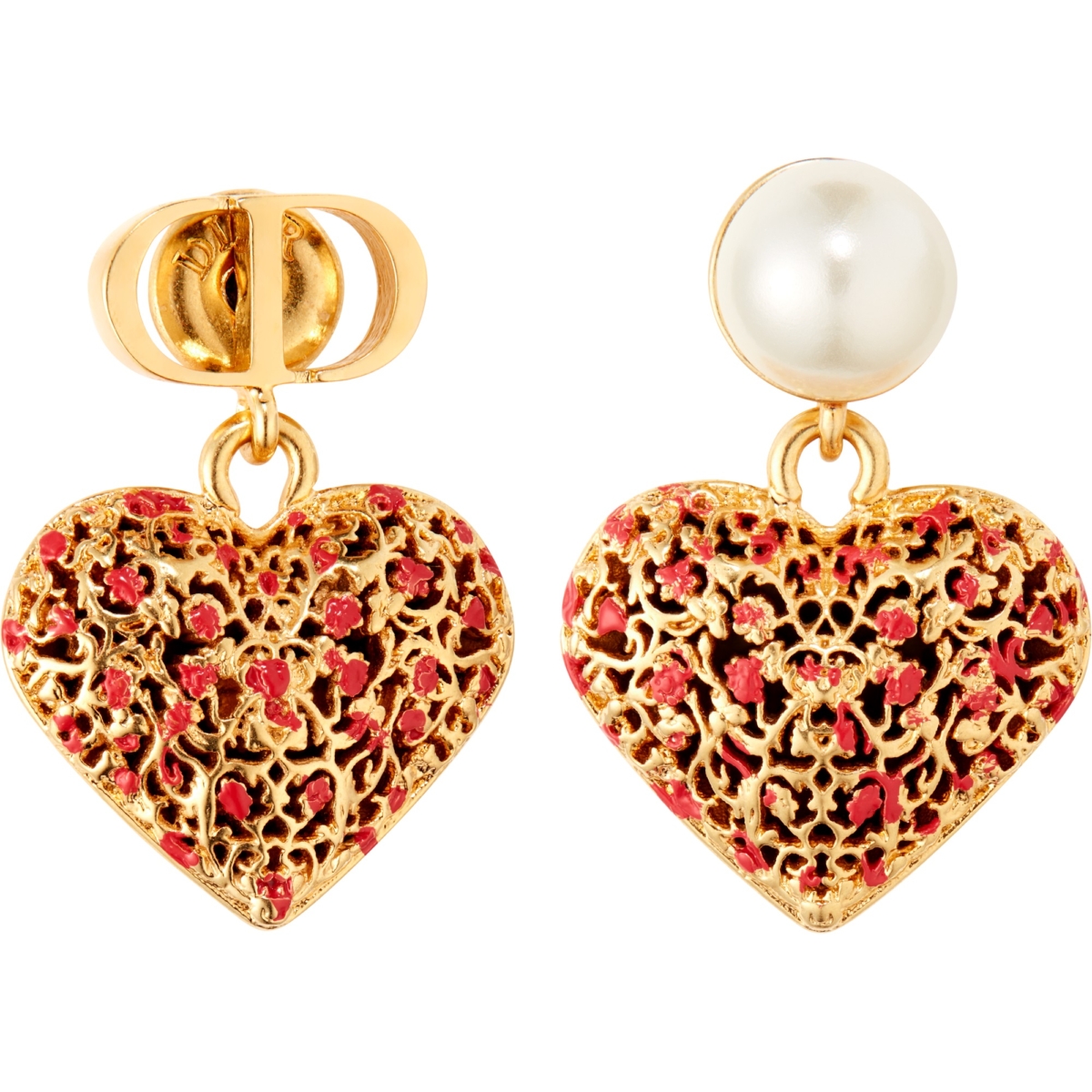 Dior Le Coeur des Curiosités愛心設計珠飾耳環，NT$19,500