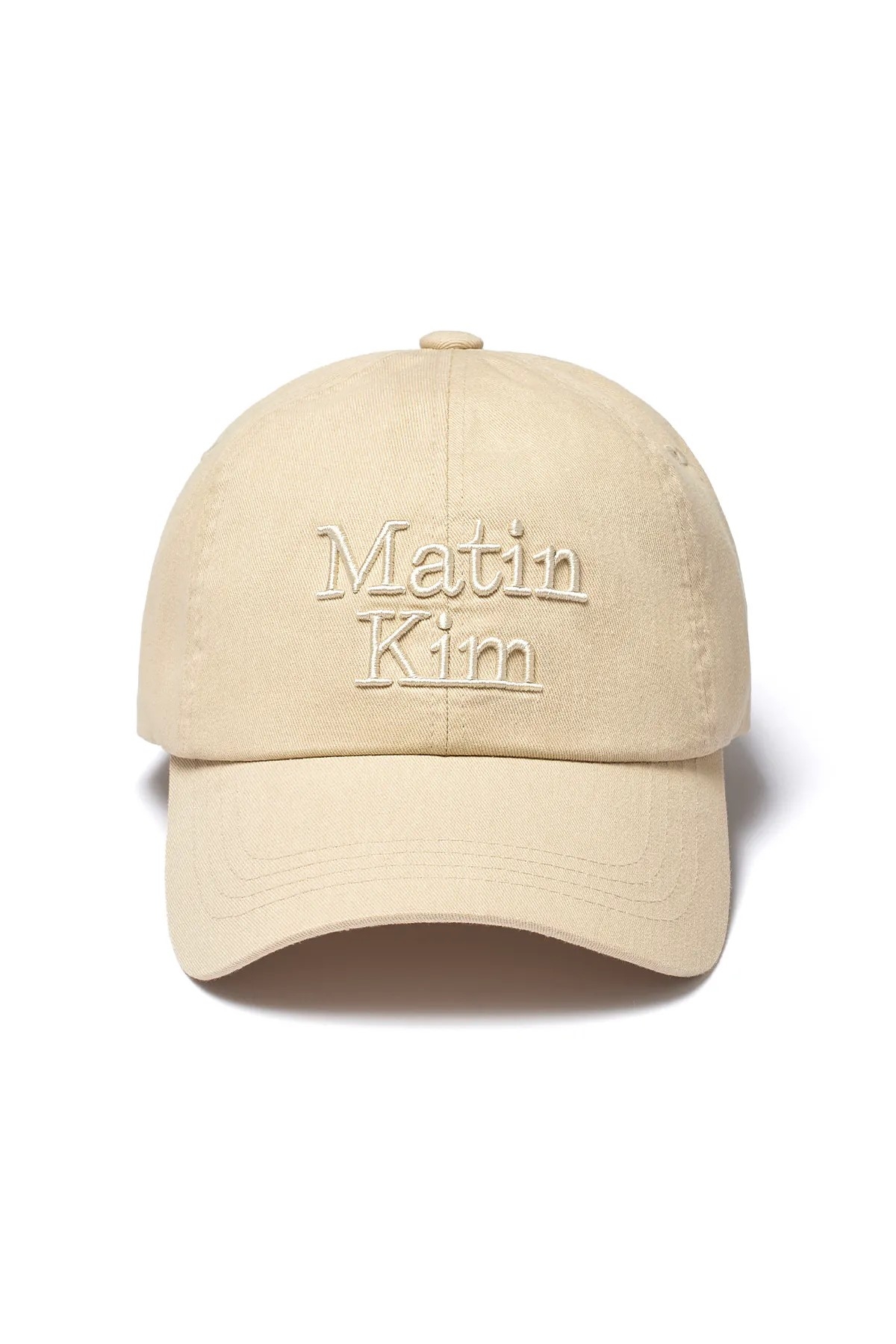 MATIN KIM 立體LOGO刺繡棒球帽_卡其色,NT$1,690