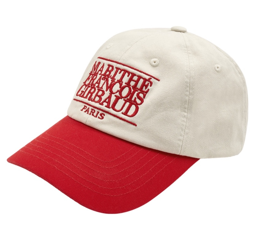 MARITHÉ FRANÇOIS GIRBAUD經典LOGO雙色拼接棒球帽_紅色，NT$1,690