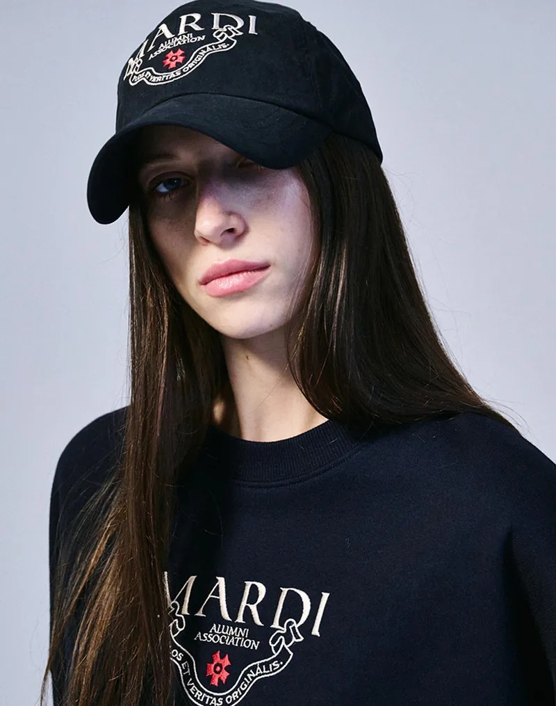 MARDI MERCREDI 棒球帽 海軍藍 奶油色刺繡LOGO 學院風，NT$1,480