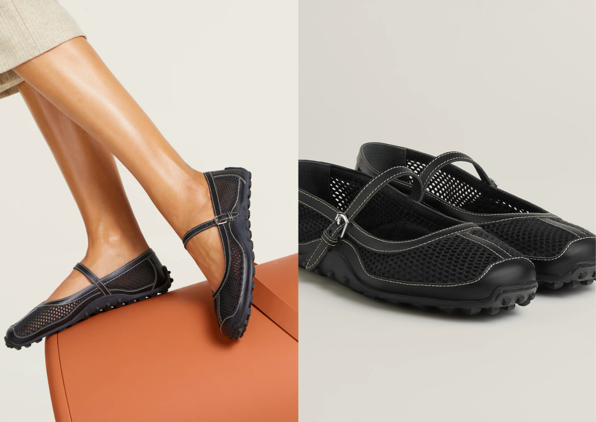 Hermes Kichu 芭蕾舞鞋（黑），NT$ 30,100