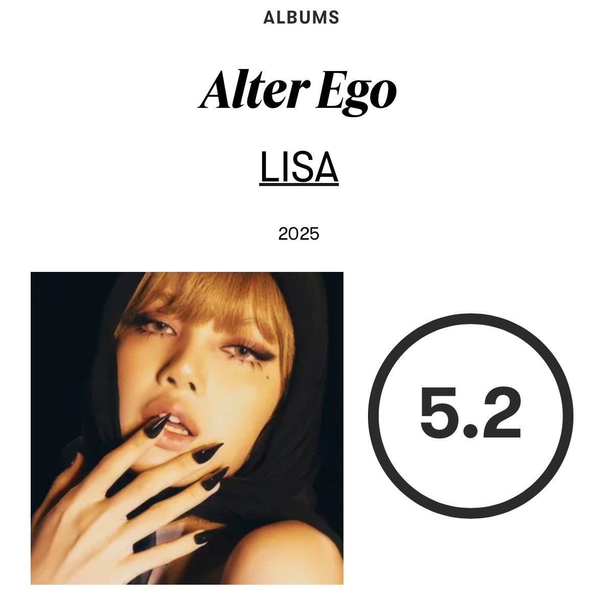 LISA新專輯Pitchfork 5.2分