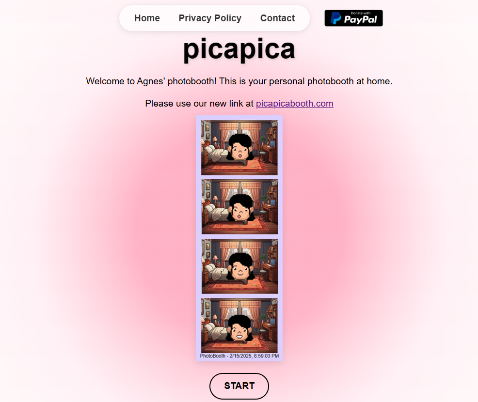 picapicabooth線上拍貼機設計比較簡單，適合拍攝簡單款式