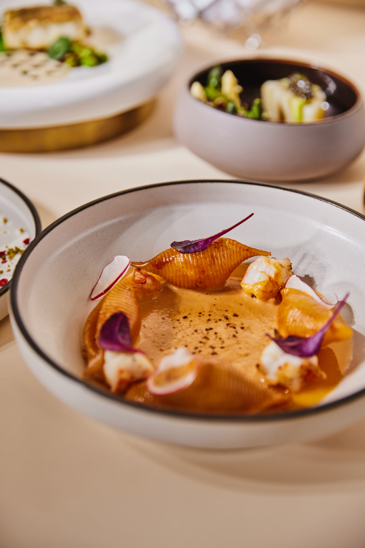 慕軒飯店攜手LA MER主食-海虎蝦貝殼麵干邑海鮮濃粹