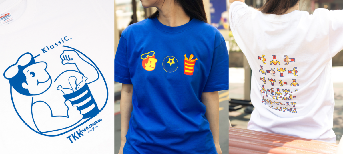 KlassiC. x 頂呱呱 T-shirt:款式-白色/藍色;尺寸-M/L 售價$880(北車微風店/西門店/公館店/文心秀泰店 無販售T-shirt)