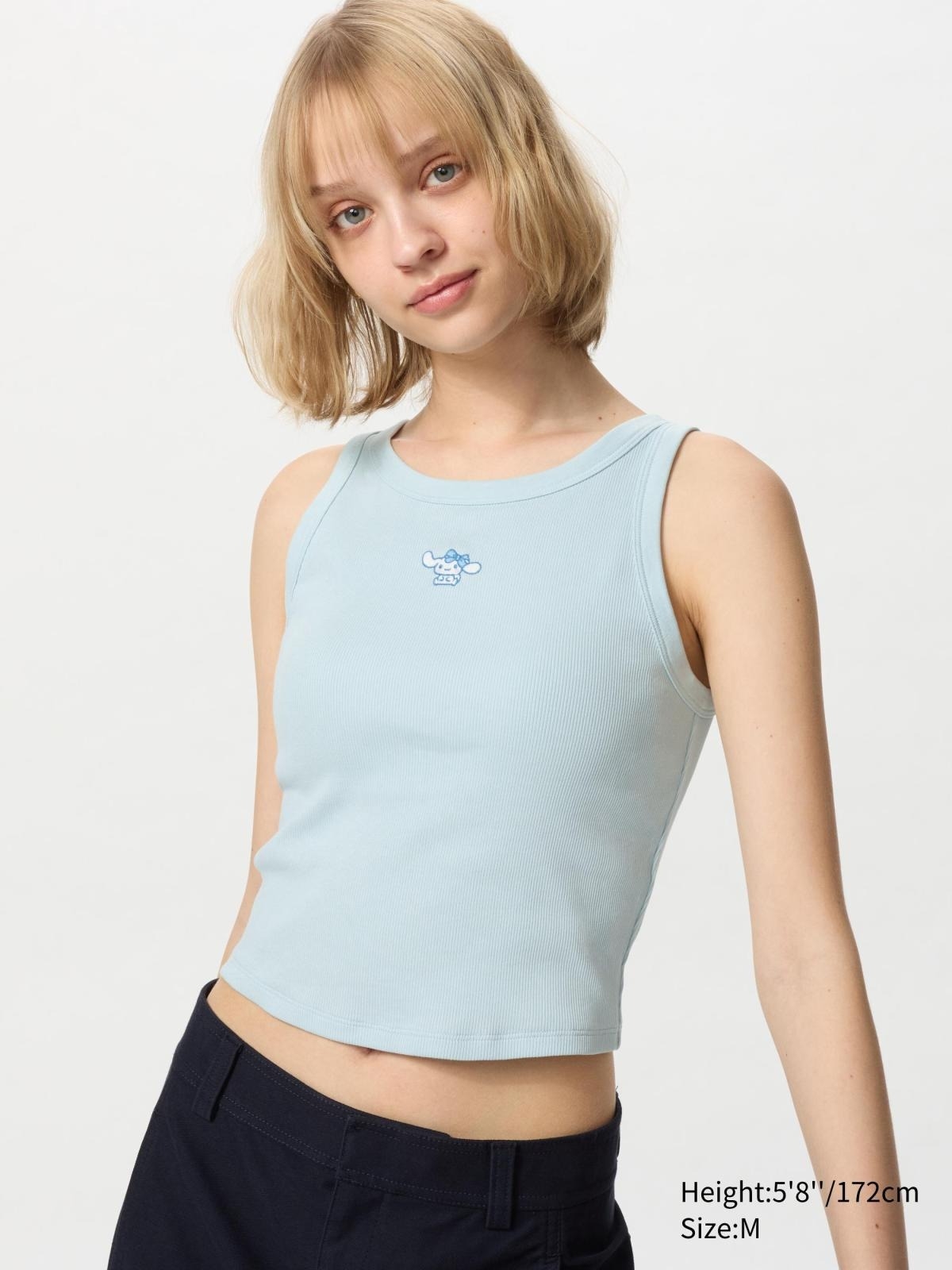 UNIQLO Sanrio characters BRATOP削肩短版背心,NT$790