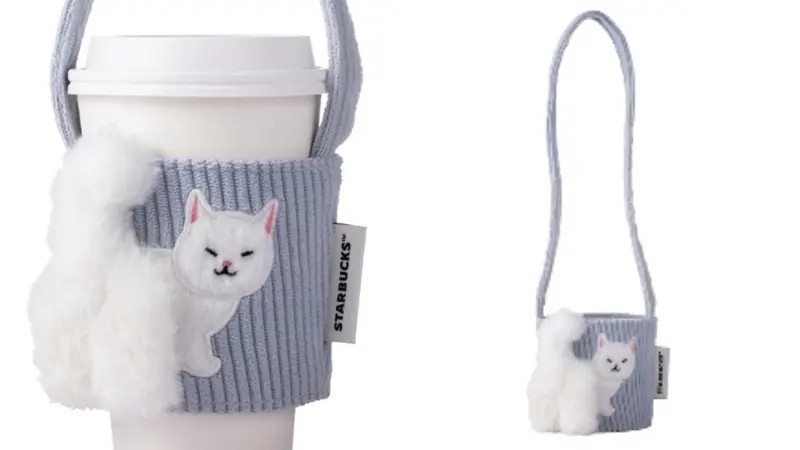 星巴克「藍貓尾巴便利單杯提袋」傲嬌風格令人無法抵擋。