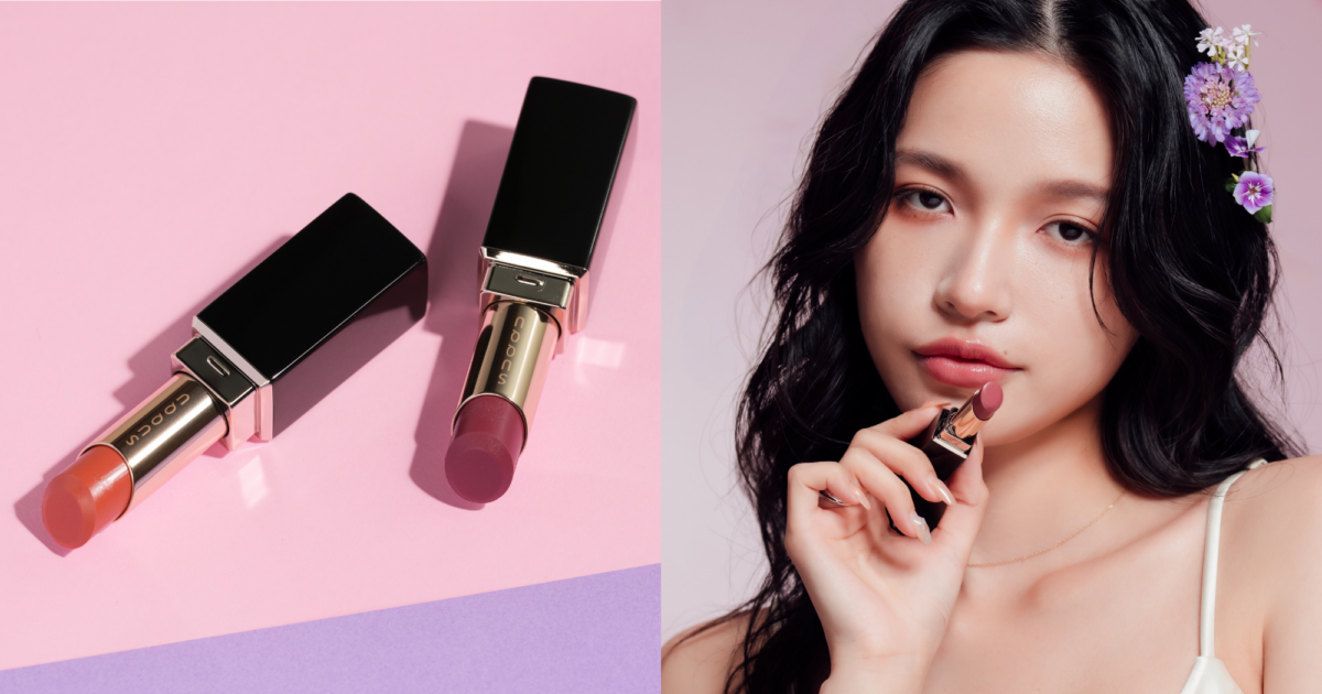 (左)晶采潤艷唇膏107 瑞桃 -MIZUMOMO (右)晶采潤艷唇膏 108 麗果 -URARAKA 3.7ｇ 限定色2色 組合價格各NT$2,050 