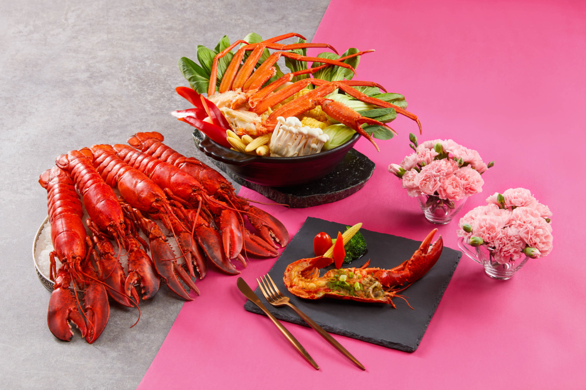 「50樓Café自助餐廳」波士頓龍蝦以豉汁醬香料理，凸顯肉質的鮮美Q彈，讓人大快朵頤！