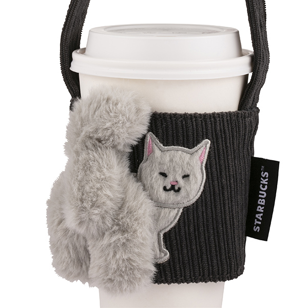 星巴克「灰貓尾巴便利單杯提袋」酷帥中性的風格深受歡迎。