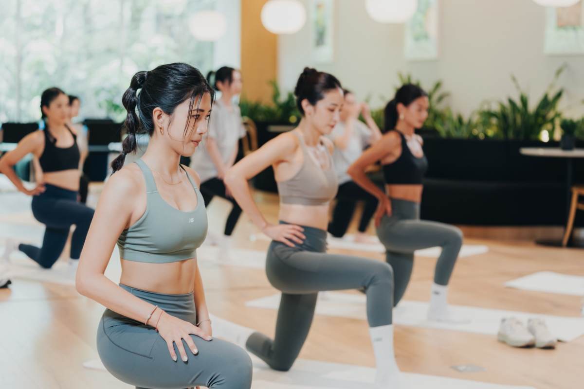 運動女神 Naomi 林梵耘 與 Jennifer 蔡楚珺 分享健康與美的自我詮釋,並由 NBRC 教練 家瑄 帶領體驗皮拉提斯課程。