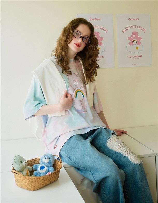 CACO Cheer Bear紮染印花圖T‧親子款(女),NT$690