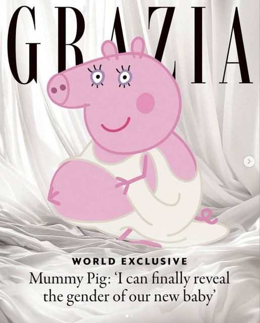 「佩佩豬」媽媽生產前還拍攝時尚大片