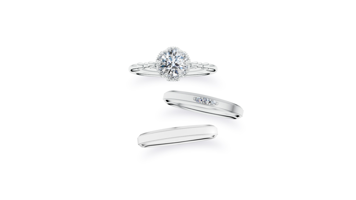 求婚鑽戒 RSDC201NT$38,800 (不含主鑽);RBGDC001結婚對戒 NT$73,600